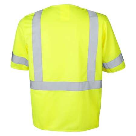 Ironwear Polyester Mesh Safety Vest Class 3 w/ 3 Pockets (Lime/X-Large) 1291-L-XL